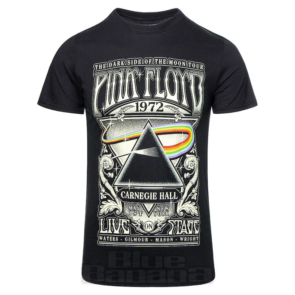 Official Pink Floyd Carnegie Hall 1972 T Shirt (Black)