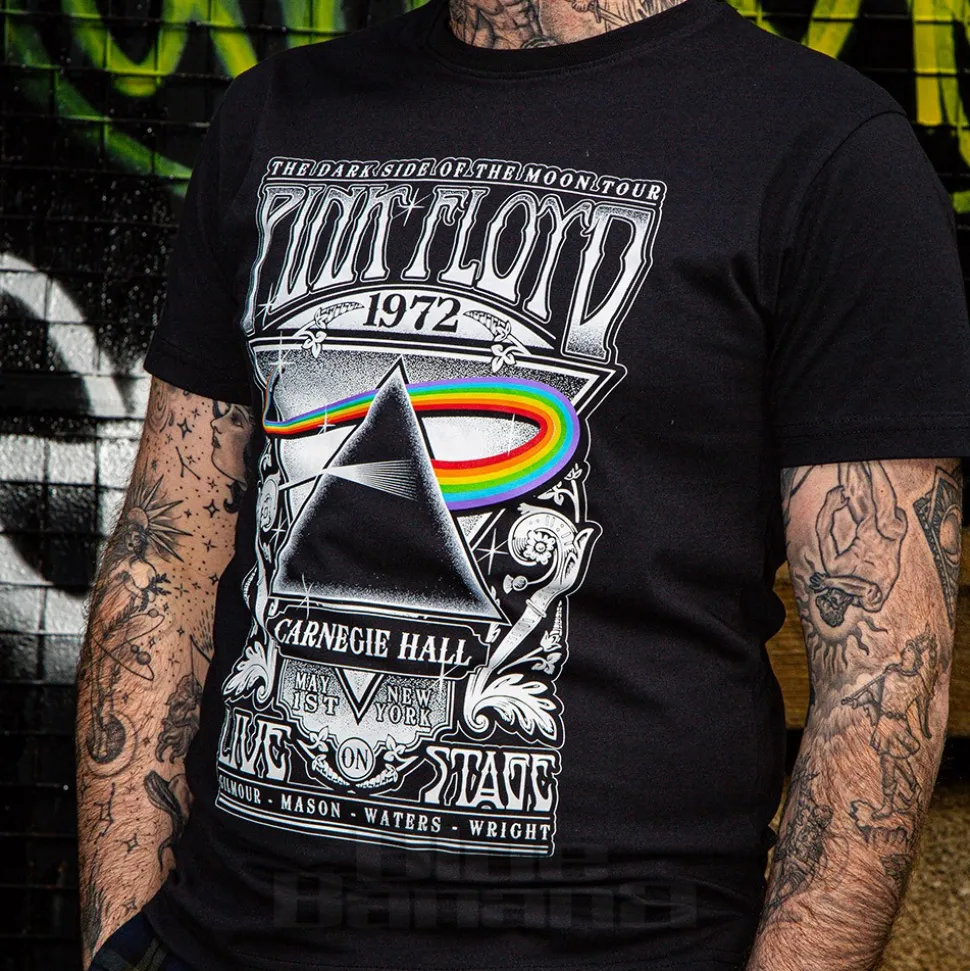 Official Pink Floyd Carnegie Hall 1972 T Shirt (Black)