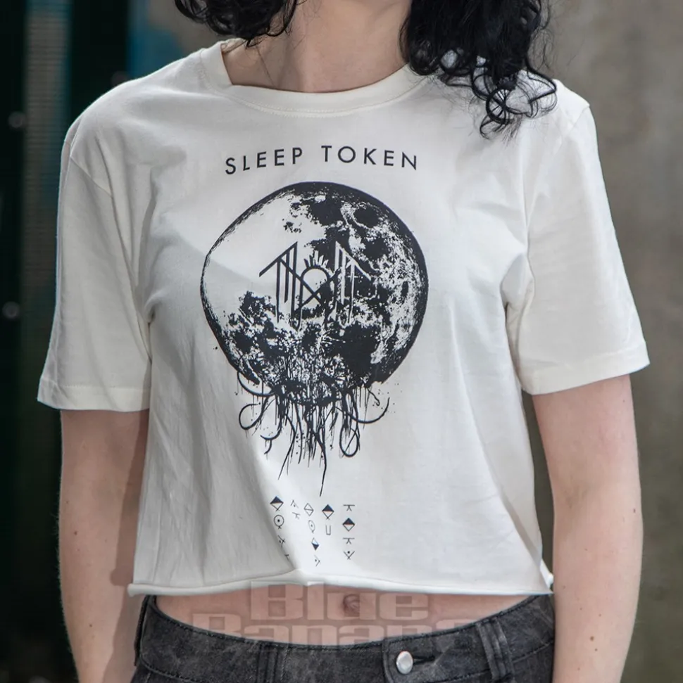 Official Sleep Token Take Me Back Crop T Shirt (White)