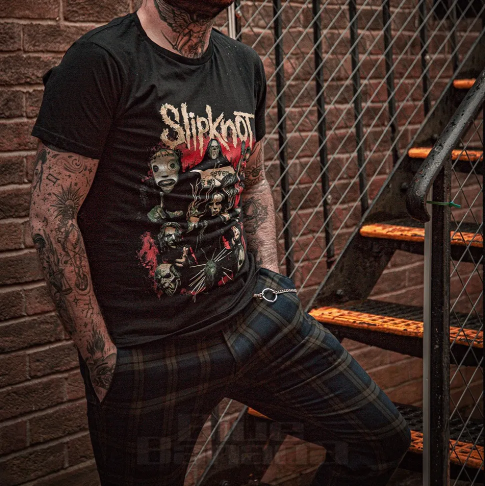 Official Slipknot Come Play Dying Print T Shirt (Black)