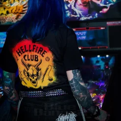 Official Stranger Things Hellfire Distressed Sleeveless Shirt (Black)