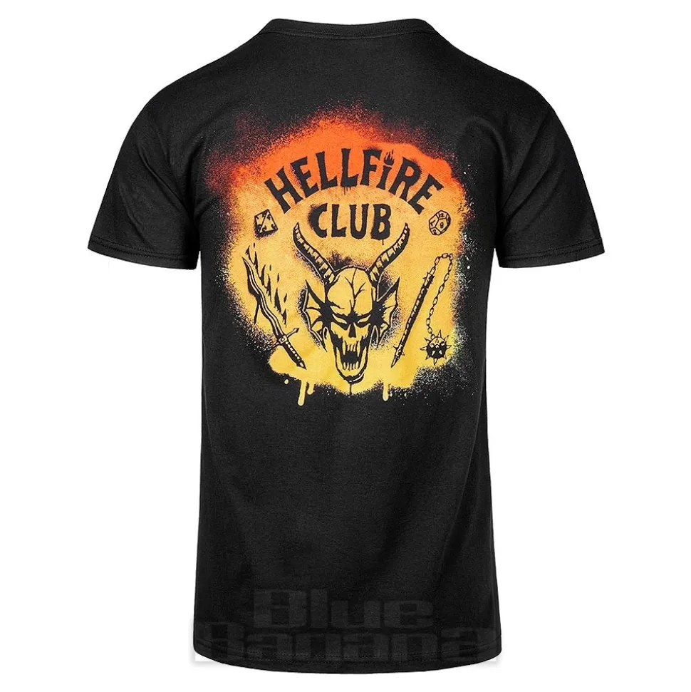 Official Stranger Things Spray Paint Hellfire T-Shirt (Black)