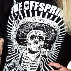 Official The Offspring Jumping Skeleton T Shirt (Black)