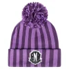 Official Wednesday Nevermore Bobble Hat (Purple)