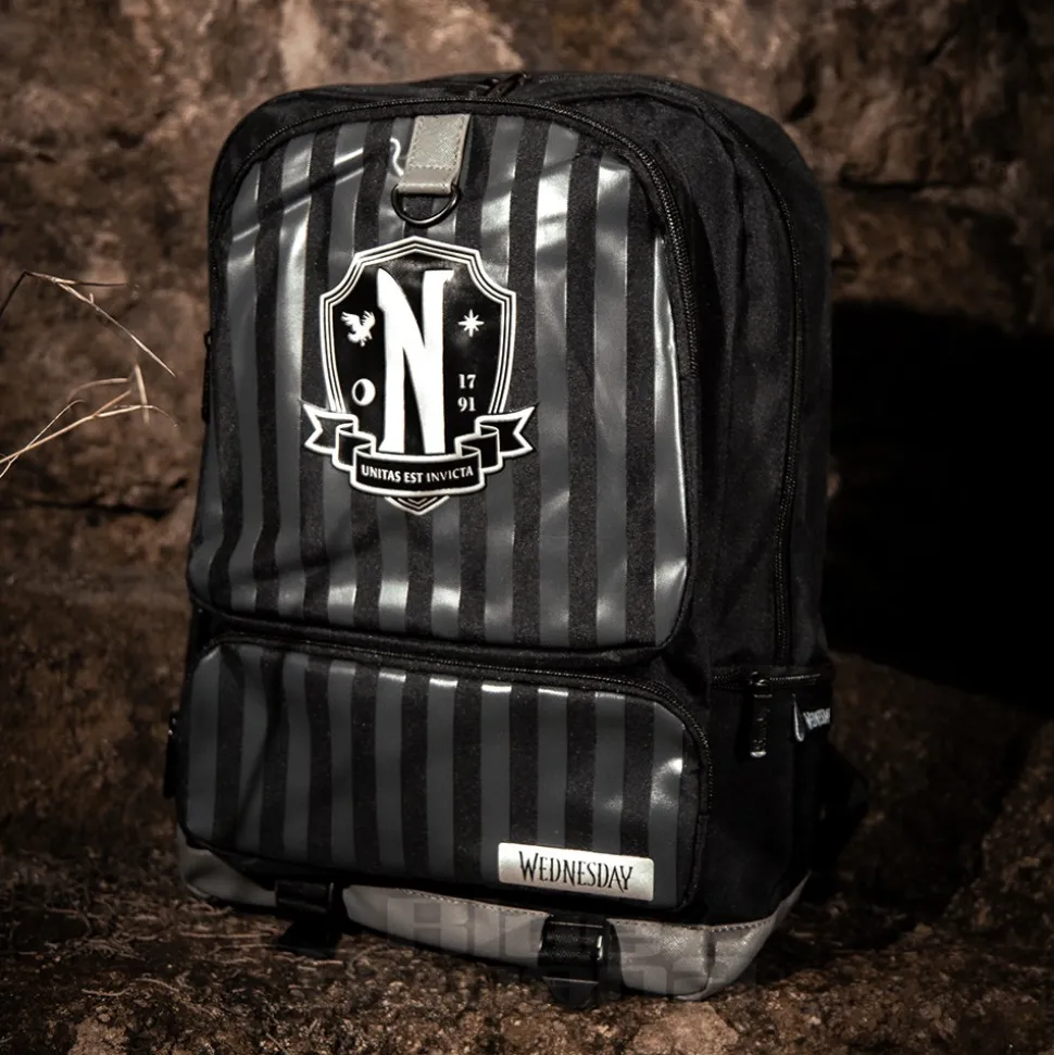 Official Wednesday Nevermore Backpack (Black/Grey)