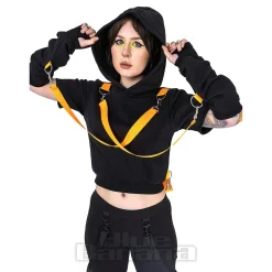 Poizen Industries Dystopian Hoodie (Black/Orange)