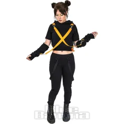 Poizen Industries Dystopian Hoodie (Black/Orange)
