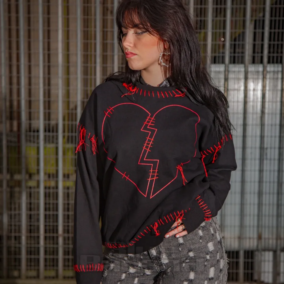 Poizen Industries Hanalei Broken Heart Jumper (Black/Red)