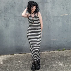 Ragged Priest Fever Dress (Charcoal)