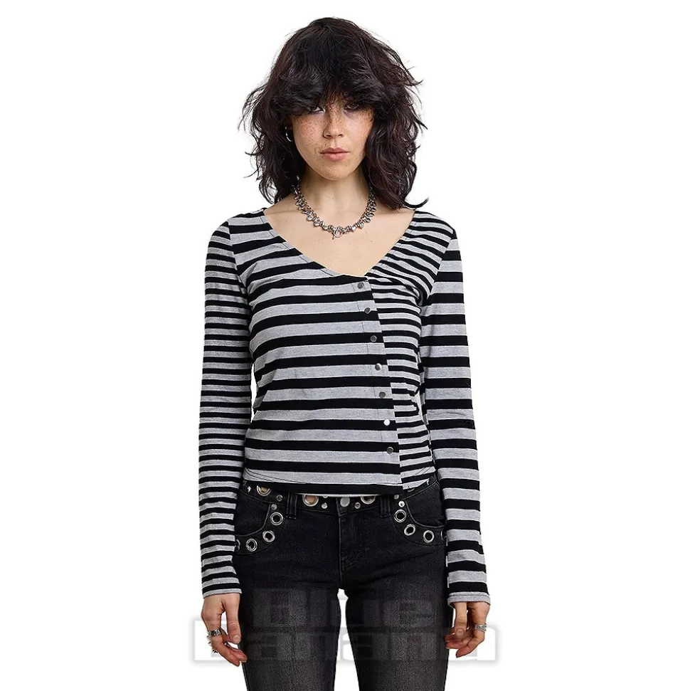 Ragged Priest Talley Top (Grey/Black)