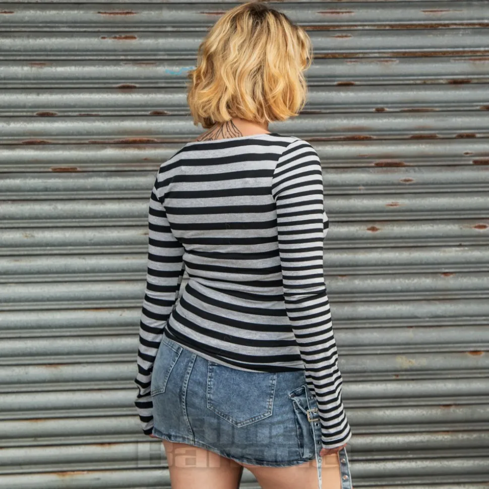 Ragged Priest Talley Top (Grey/Black)