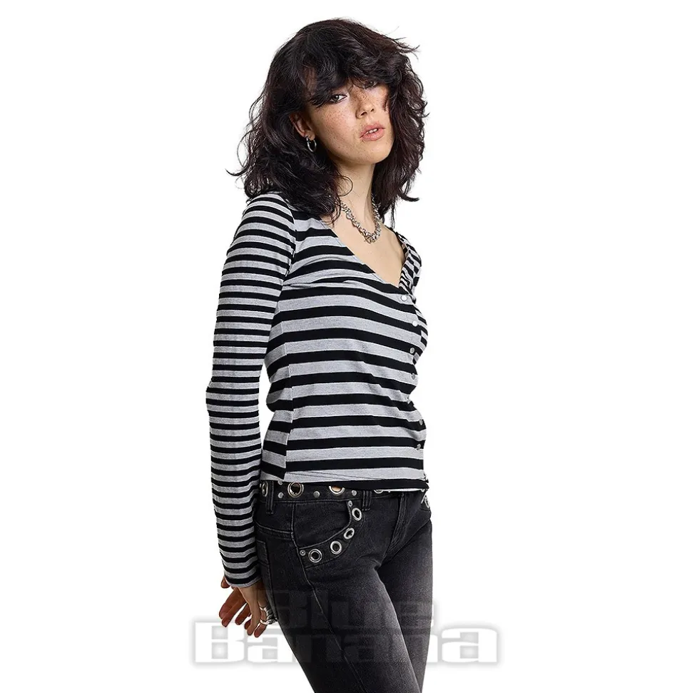 Ragged Priest Talley Top (Grey/Black)