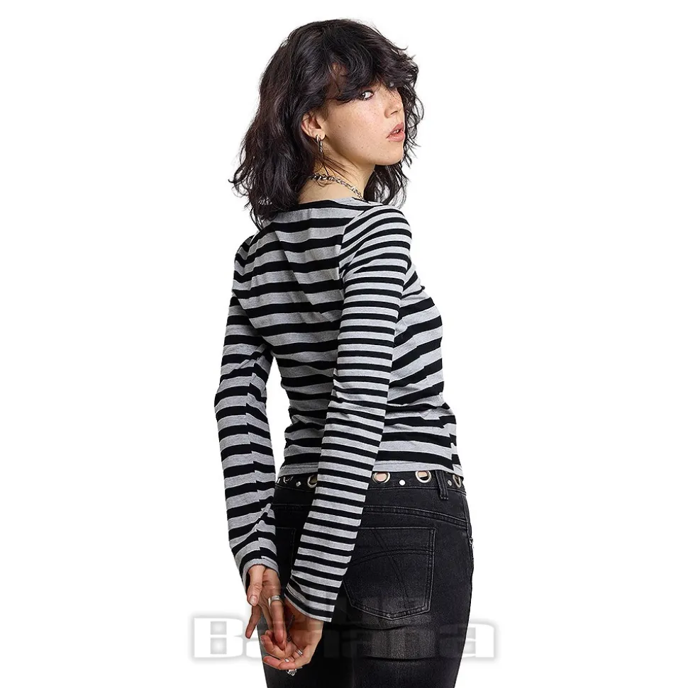 Ragged Priest Talley Top (Grey/Black)