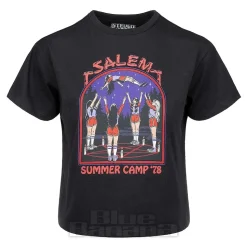 Salem Summer Camp Crop Top (Black)