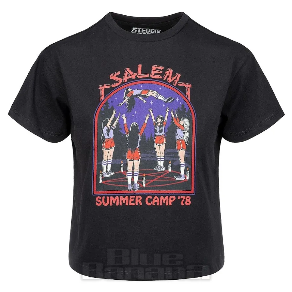Salem Summer Camp Crop Top (Black)