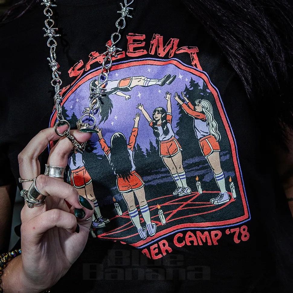 Salem Summer Camp Crop Top (Black)