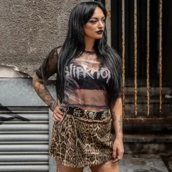 Slipknot The End Mesh Crop T-Shirt (Black)