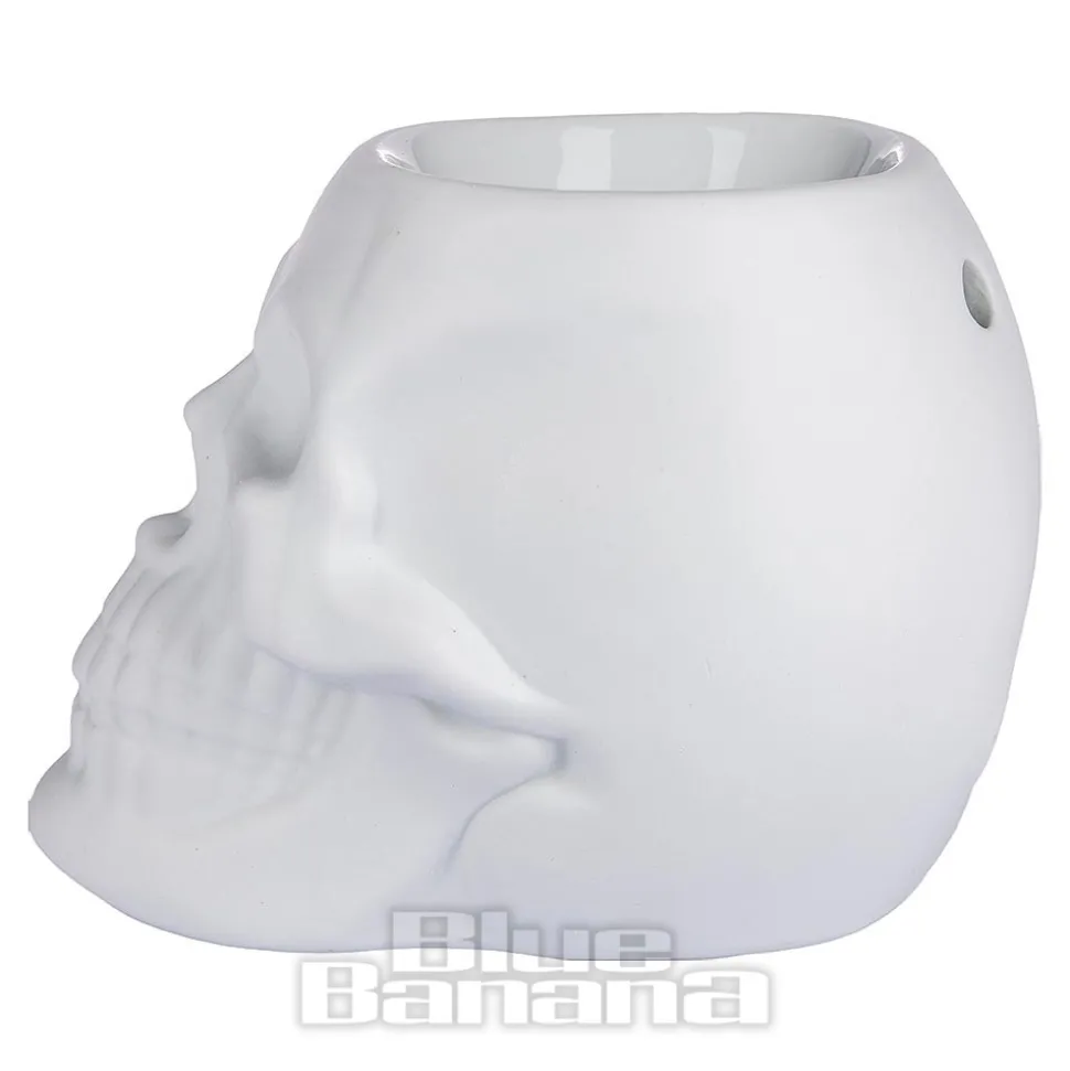 Something Different Skull Oil Burner (White)