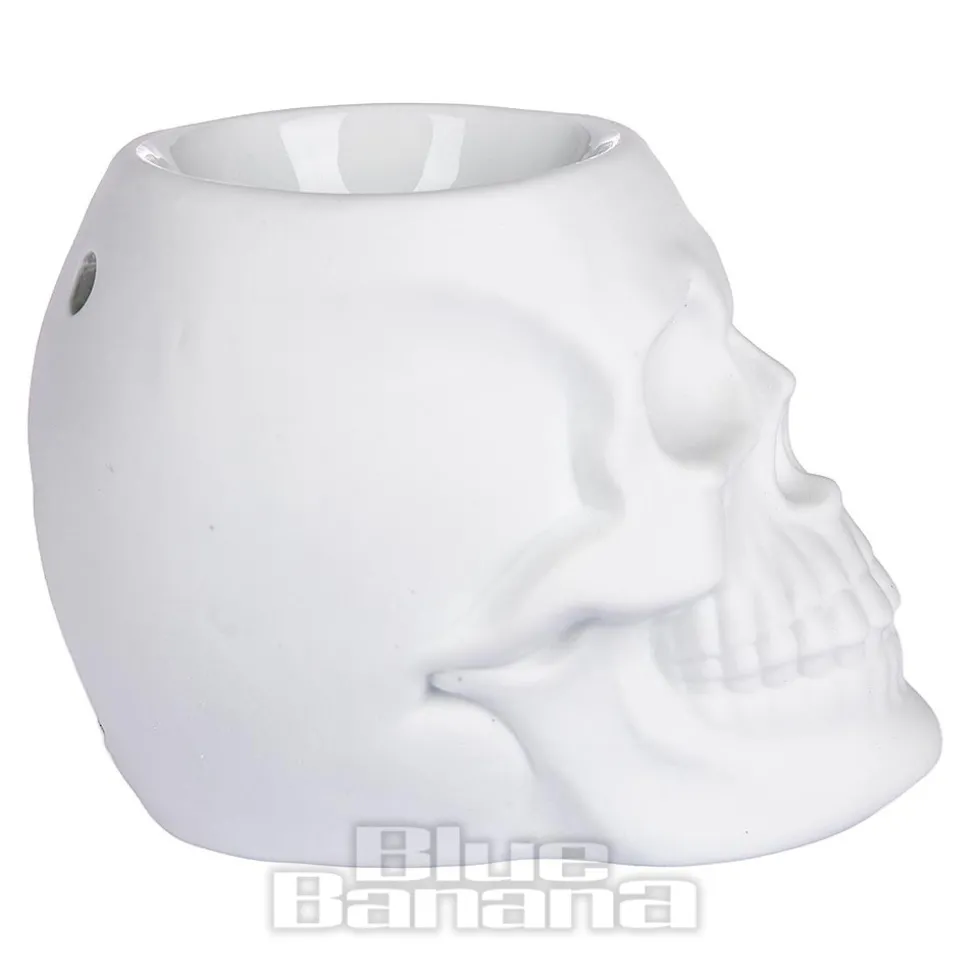 Something Different Skull Oil Burner (White)