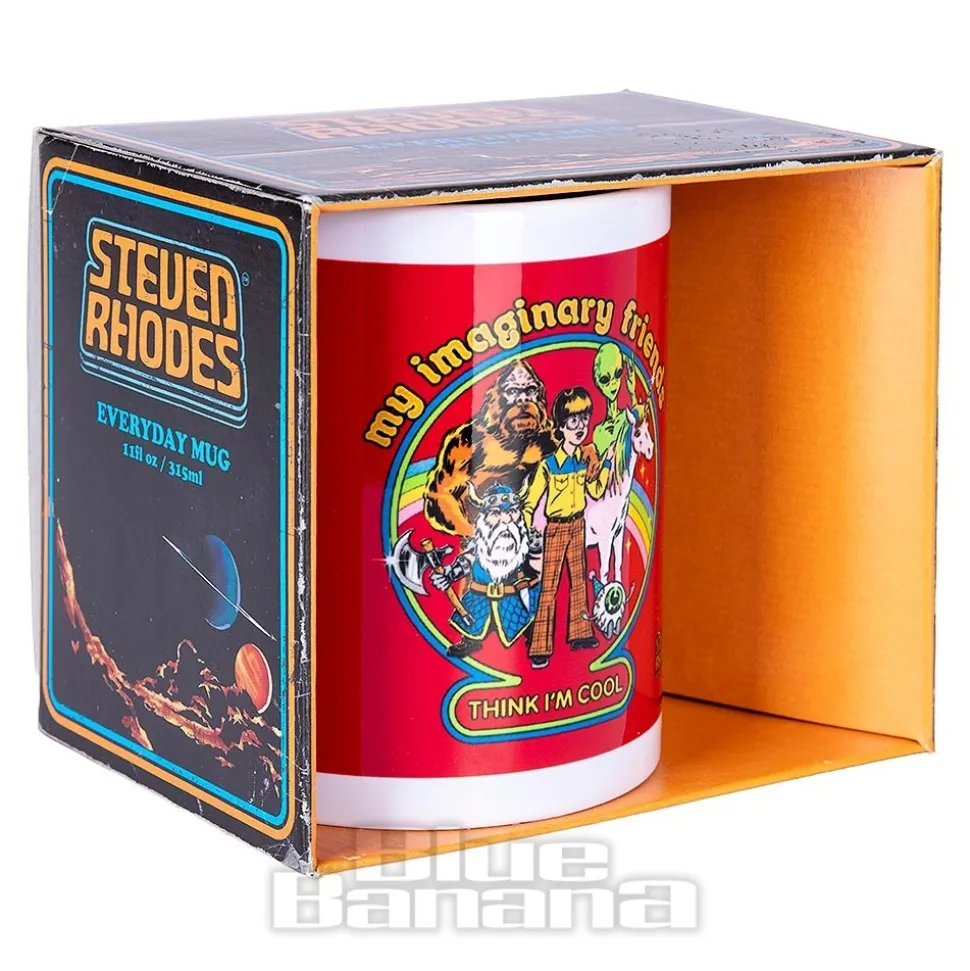 Steven Rhodes Imaginary Friends Retro Mug (Multicoloured)