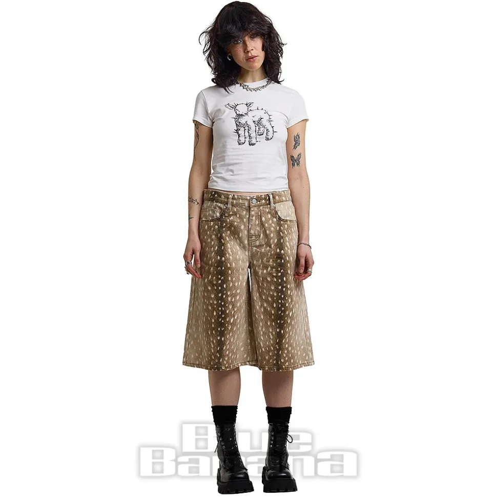 The Ragged Priest Doe Jorts (Beige)