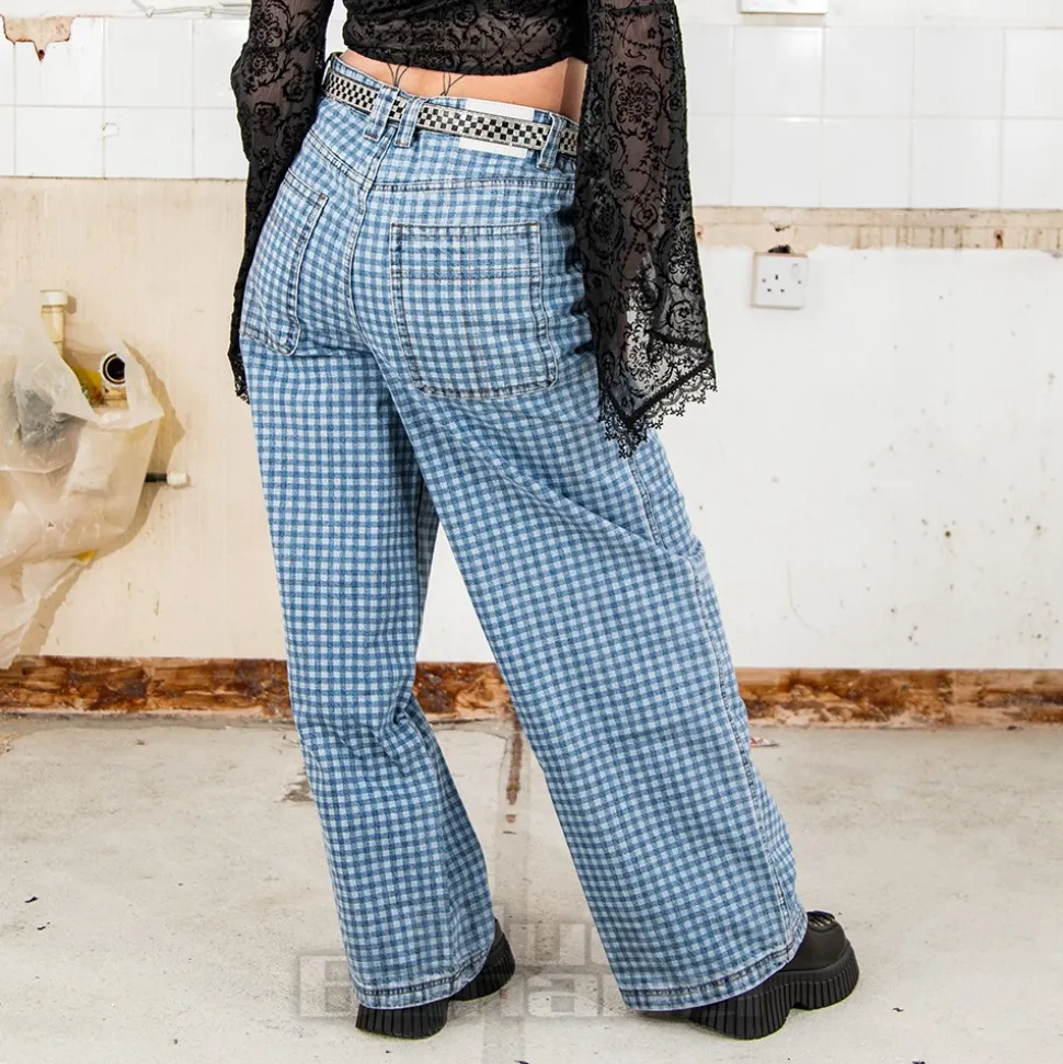 The Ragged Priest Gingham Jeans (Blue)