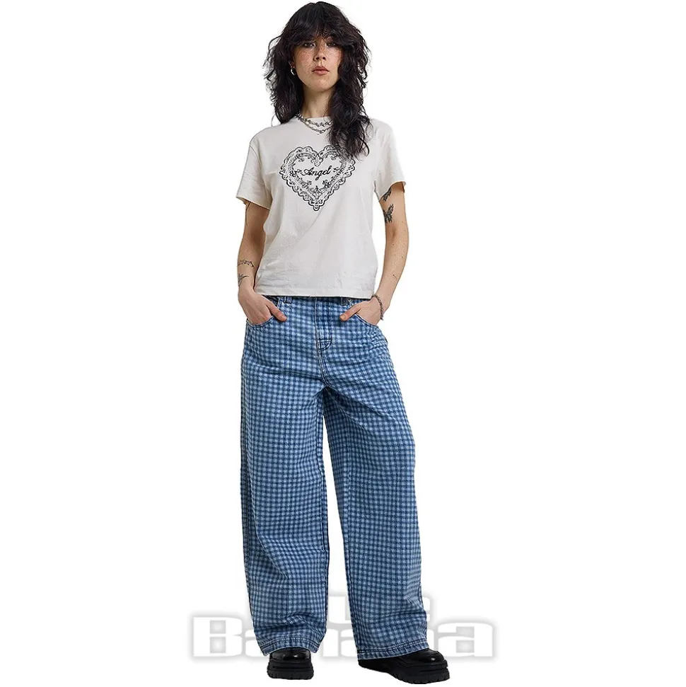 The Ragged Priest Gingham Jeans (Blue)