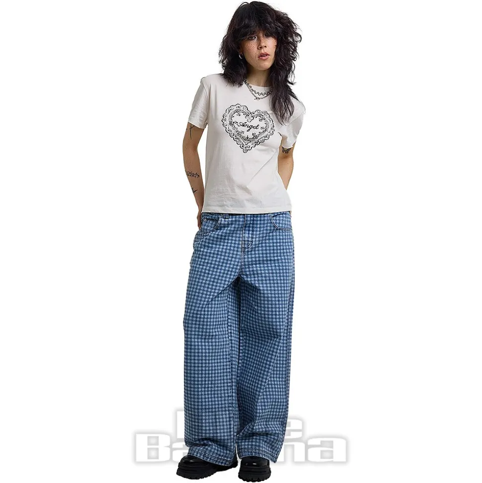 The Ragged Priest Gingham Jeans (Blue)