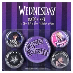 Wednesday Addams Assorted Badges Pack (Multicoloured)